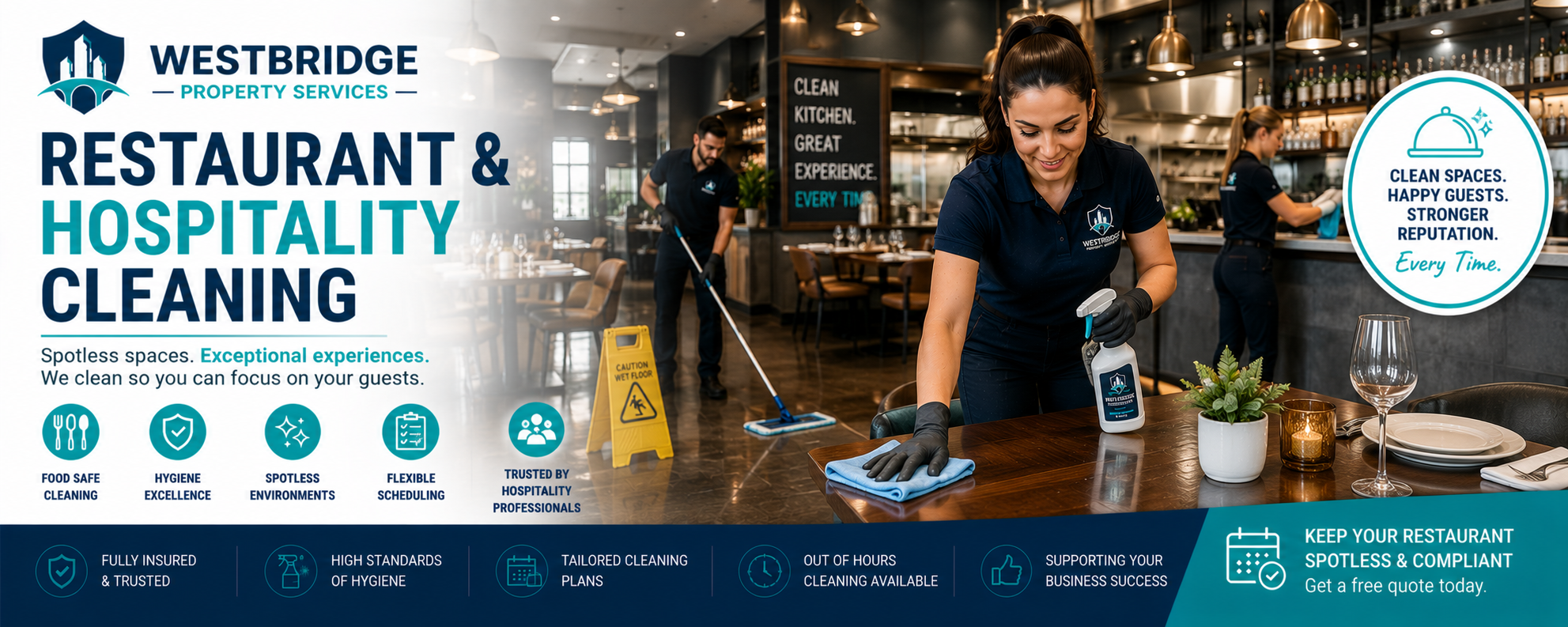 Restaurant and Hospitality Cleaning Services of Westbridge Property Services